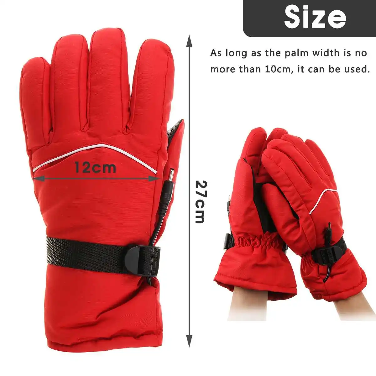 DC 36V-96V Electric Heated Gloves for Motorcycle Motorbike Thermal Gloves Winter Hand Warmer Outdoor Cycling Snow Ski Gloves