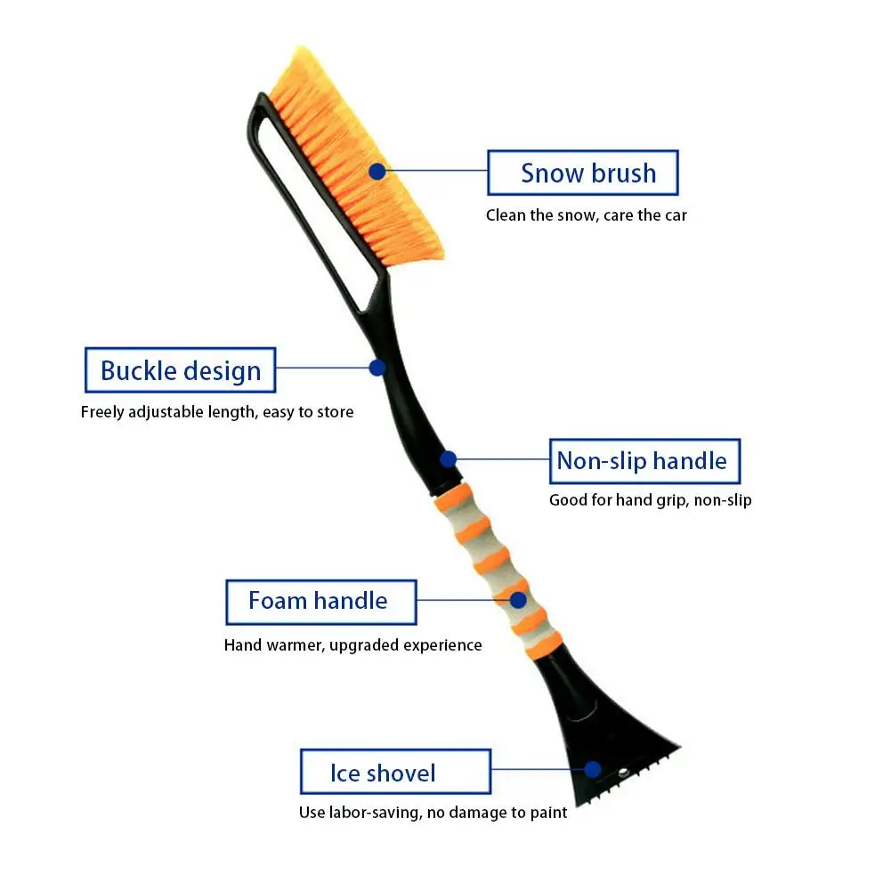 Новинка, скребок для снежного льда, съемная щетка для снега, щетка для удаления снега, зимние инструменты для автомобиля, внедорожника