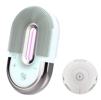 

Face Cleaner Inductive Charging Sonic Vibration Electric Facial Cleaning Brush Silicone Skin Care