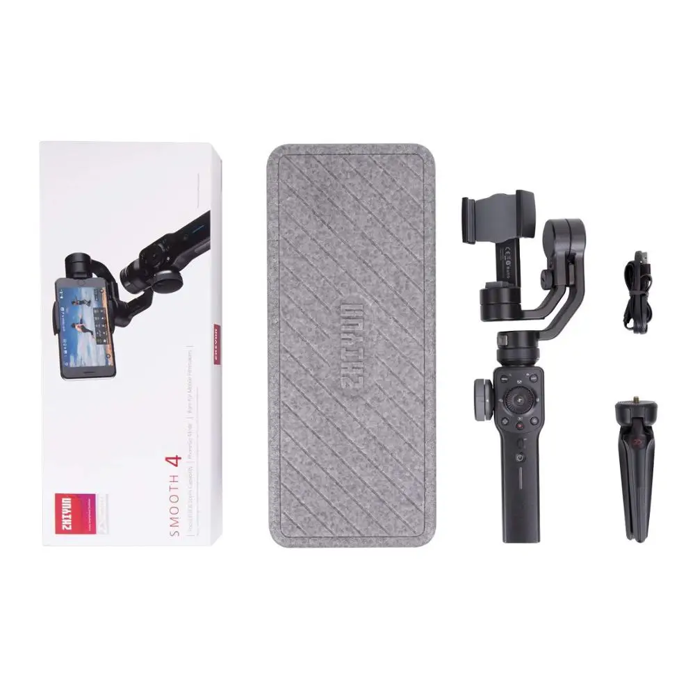 ZHIYUN Official Smooth 4 Phone Gimbals 3-Axis Handheld Stabilizers for Smartphone iPhone/HUAWEI/Samsung/Action Camera Gimbal