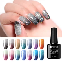 Ur Sugar голографический Гель-лак для ногтей, меняющий цвет, блестящий Радужный термальный блеск, впитывающий УФ-Гель-лак, 7,5 мл, лак для ногтей