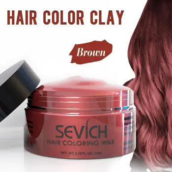 

Sevich 9 colors Hair color wax Strong And Hold Unisex Hair Wax Black Color Hair Clay Temporary Hair Dye For Hair Styling