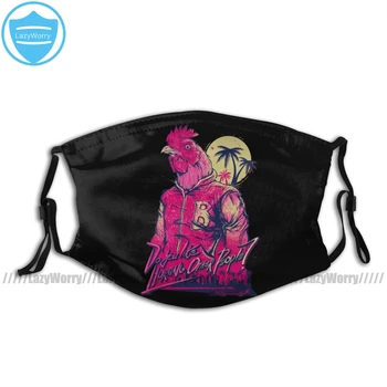 

Hotline Miami Mouth Face Mask Hotline Miami Richard Facial Mask Fashion Funny with 2 Filters for Adult