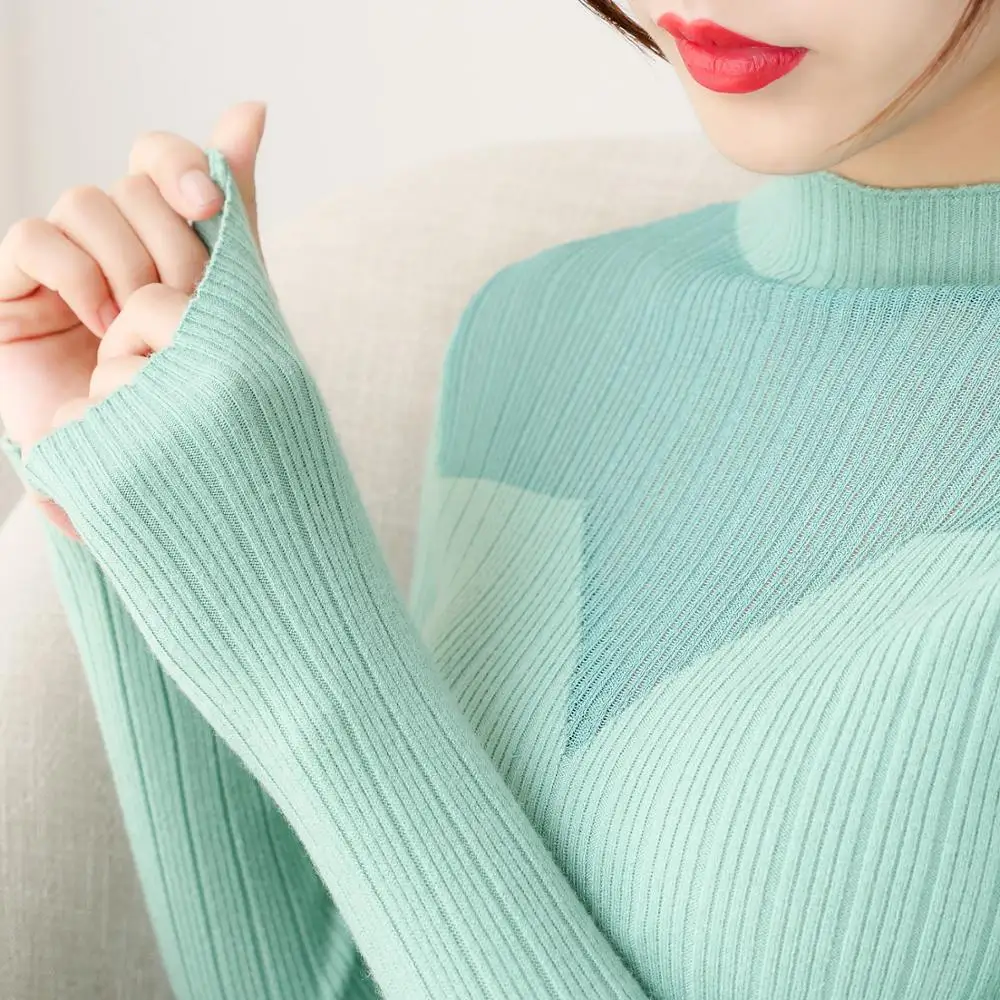 Вязаный свитер женский женская зимняя одежда джемпер-водолазка Мягкие вязаные зимние топы трикотажные пуловеры женские свитера