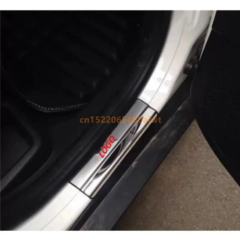 Подходит для 2005- Ford Focus 2 Focus 3 Mk3 S'steel Накладка на порог двери прикрытие потертостей удар шаг отделка протектор молдинг автомобиля-Стайлинг