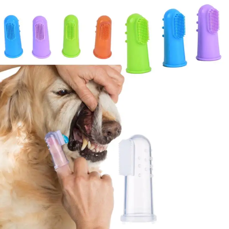 Super Soft Pet Finger Toothbrush Teddy Dog Brush Bad Breath Tartar Cat Teeth Tool Clean The Pet Mouth Prevent Disease