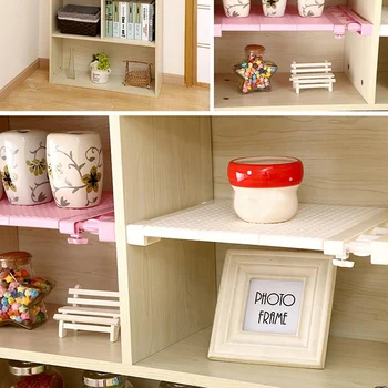 

Adjustable Closet Organizer Storage Shelf Wall Mounted DIY Kitchen Rack Space Saving Wardrobe Decorative Shelves Cabinet Holders