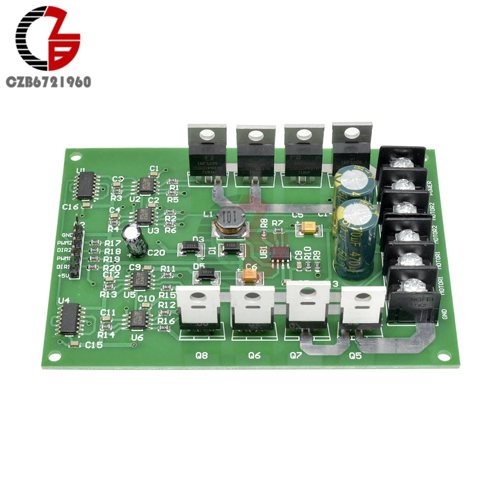 Двойная плата драйвера двигателя постоянного тока h мост ШИМ модуль привода MOSFET