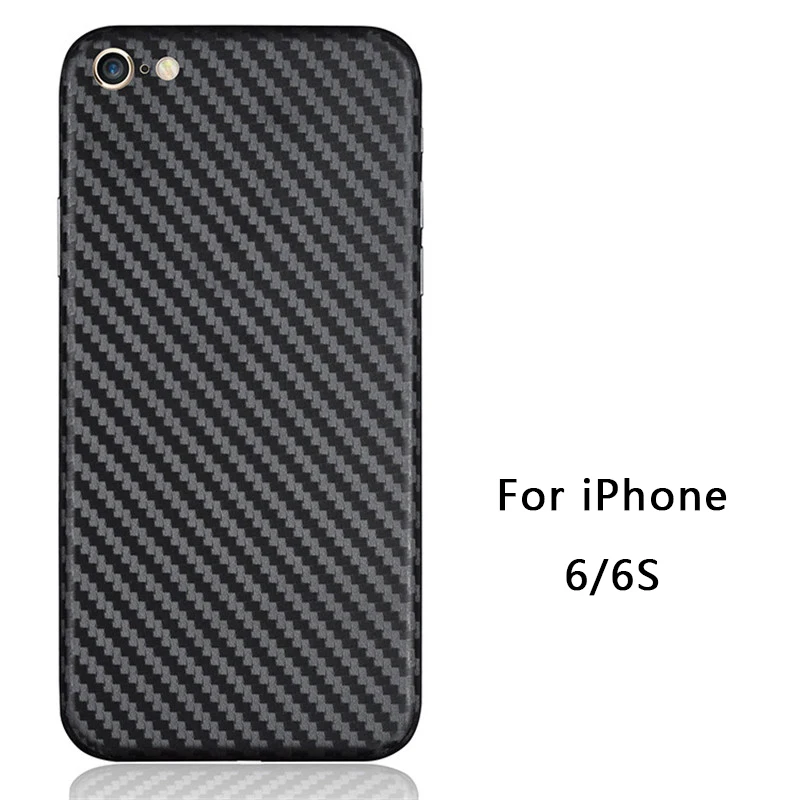 Роскошная наклейка из углеродного волокна на заднюю панель для iPhone 11 Pro Max 11 Pro 11X7 8 Plus прочная наклейка s для iPhone 6S 6 7 8 XR XS MAX - Цвет: For iPhone 6 6S