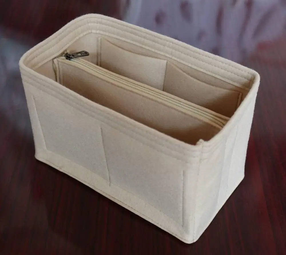 Felt Bag Organizer NOE series Noe BB PetitNM Felt Cloth Insert Bag Organizer Makeup Handbag Organizer Travel Inner Purse Portable Cosmetic Bags