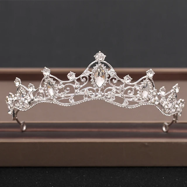 Wedding Crown Hair Jewelry Bridal Headpiece woman Baroque Rhinestones Crystal Tiaras Bride Party Crowns Wedding Hair Accessories Silver