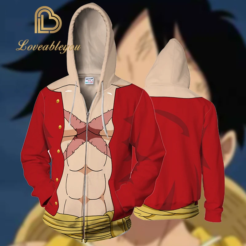 

2019 New Monkey D. Luffy 3D Hooded Sweatshirt One Piece Luffy Hoodies for Men Women Camouflage Autumn Sweatshirt Tops