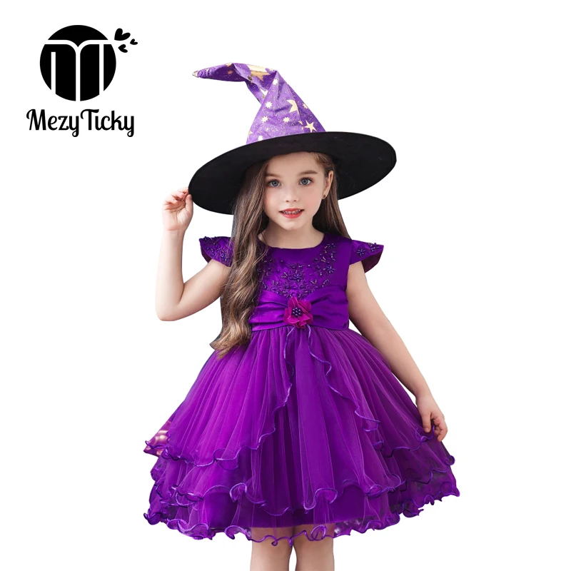 

Halloween Cosplay Children's Wear Baby Girls Princess Short-sleeved Fluffy Toddler Kids Wedding Dress Stage Performance Clothes
