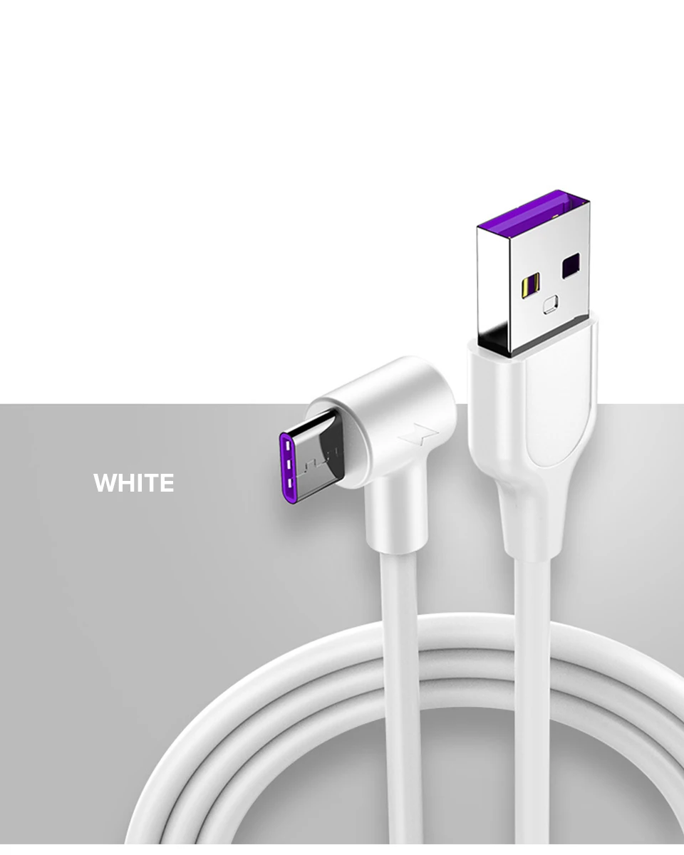 Белый 5А usb type C кабель 1 м 2 м 3 м Быстрая зарядка type-C кабель Android для huawei Xiaomi samsung iPhone Supercharge QC3.0 USB кабель - Цвет: Белый