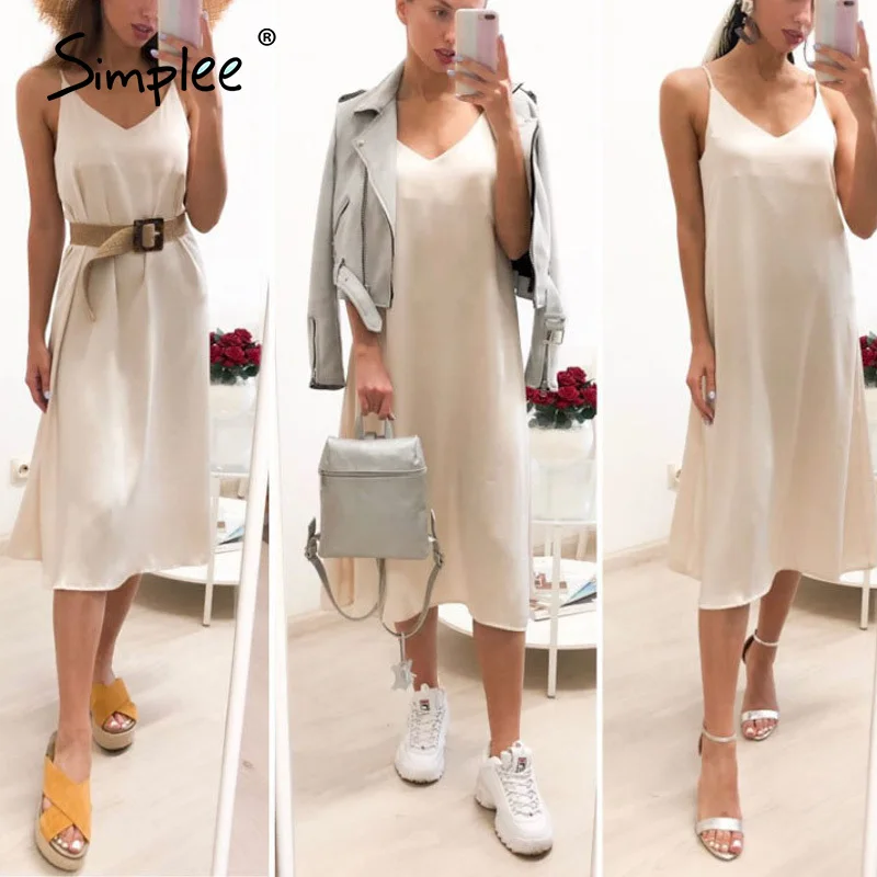 Simplee Sexy v-neck spaghetti strap women dress Elegant solid long dress sundress Summer holiday style ladies dress vestidos Simplee Sexy v-neck spaghetti strap women dress Elegant solid long dress sundress Summer holiday style ladies dress vestidos