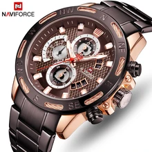 

NAVIFORCE Men Watch Creative Fashion Multi-Function Quartz Wristwatch Stainless Steel Military Wateproof Clock Relogio Masculino