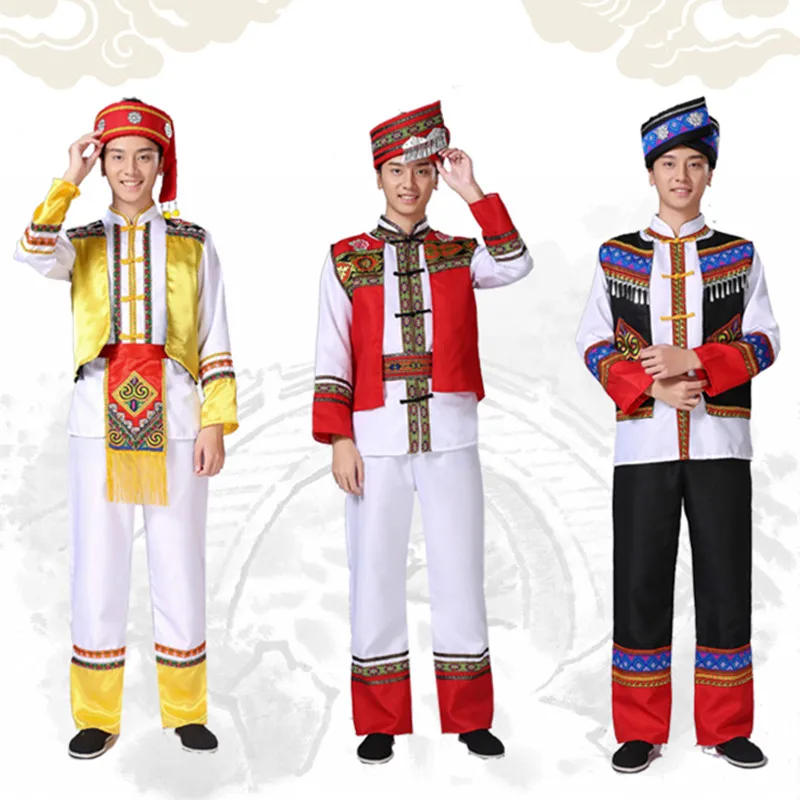 

chinese minority clothing for men miao clothing for adults festival dance costumes stage performance clothes