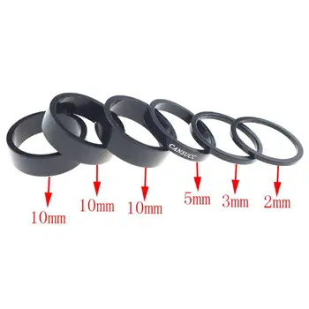 

CANSUCC 6pcs/set Bicycle Front Fork Washer MTB Mountain Bike Aluminum Alloy Headset Spacer Gasket Ring 2/3/5/10mm