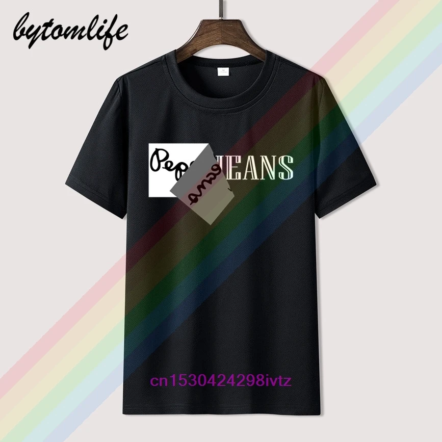 2020 новейшие Pepe-Jeans-LONDON Paper Ретро повседневные мужские футболки Летние черные из 100%