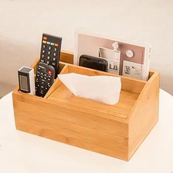 

Bamboo Tissue Box for Home Office Desktop Wooden Paper Towel Box Hotel Napkin Wood Holder Household Type Canister