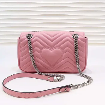 

Fashion Womens High quality Designer Silver chain Flap Crossbody Bag Shoulder Bag Luxury Fashion Handbag Clutch for Office Daily