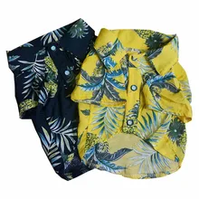 Гавайская Цветочная рубашка для собак, рубашка для тропических собак, летний костюм для собак