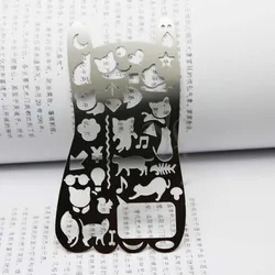 1pcs Creative Cat Hollow Stainless Steel Ruler Student Sketch Drawing Stencil DIY Straightedge Office Supplies School Stationery
