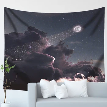 

Starry Starry Moon Cloud Sweet INS Style Tapestry Cute Girl Dormitory Room Wall Home Decor