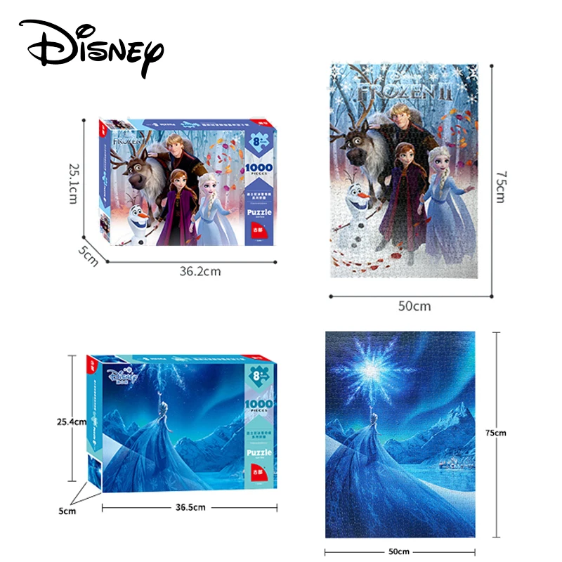 Disney Frozen Puzzles Children New Gifts Mickey Snow White 1000 Adult Jigsaw Cartoon Animation Intelligence Toy Gift | Игрушки и хобби
