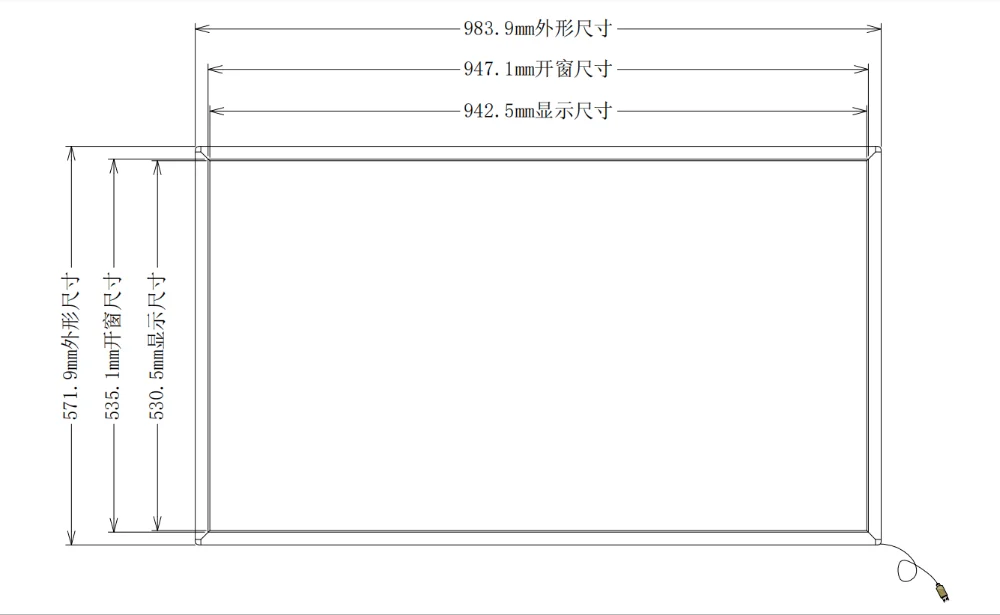 FACTORY 43 inch infrared touch frame 10 points multi touchscreen 43" USB IR touch screen panel