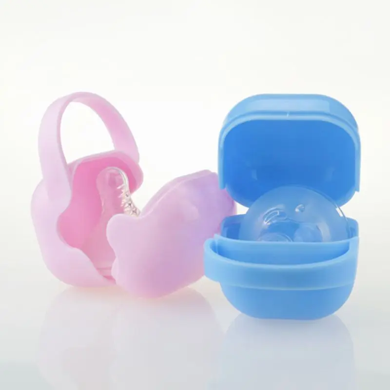6.2x6.2cm Square Shaped Baby Pacifier Storage Holder Case Dustproof Infant Finger Toothbrush Portab
