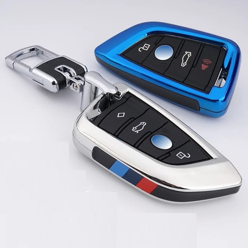  Funda para llave de coche para Bmw X1 X5 X6 F1 F1 F4 Bmw/serie, mando a distancia chapado, soporte para llave para llavero Bmw Blade