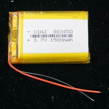 XINJ 3,7 V 1500 mAh литий-полимерная аккумуляторная батарея li po 803450 для DIY телефона КПК электронная книга камера MP4 вождения рекордер