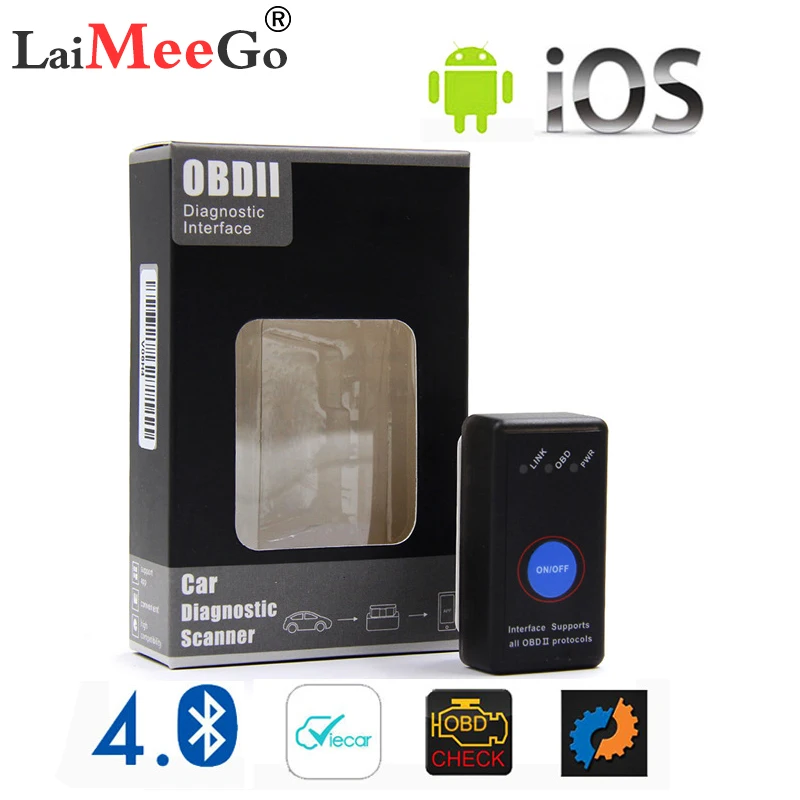 Автомобильный диагностический сканер ELM 327 V1.5 PIC18F25K с переключателем obd2 Bluetooth 4 0 ODB2
