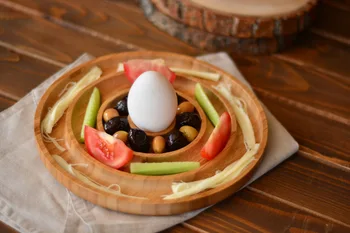 

Fufu 4 Section Snack Plate | Environmentally Friendly Bamboo | Home--Plate | Made in Turkey