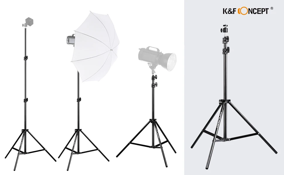 K& F концепция 2X78,8 дюймов VR Маяк Стенд Комплект с шаровой головкой Горячий башмак для видео htc Vive VR софтбокс с отражателем