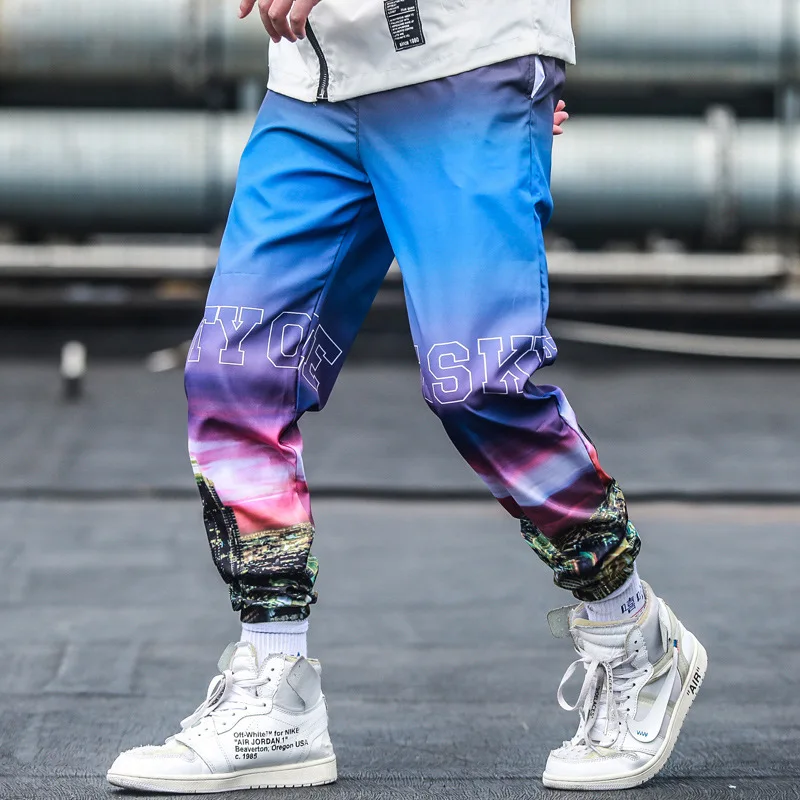 

2020 Autumn New Style Gradient Hee Harem Pants Men Loose-Fit Closing Foot Casual Capri Pants