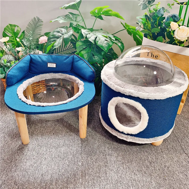 

Solid wood shelf four seasons available capsule cat nest pet nest four season cat bed cat house wy122403