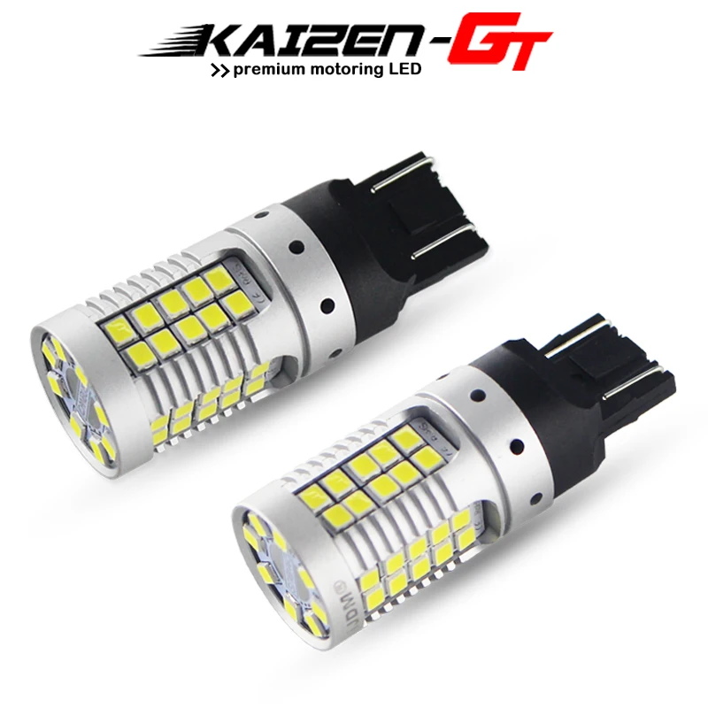 Canbus Error Free 7443 T20 21 Вт 6000 К ксенон белый 48-SMD W21/5 W Автомобильные 3030-SMD светодиодный лампы для обратный свет нет Hyper флэш-памяти