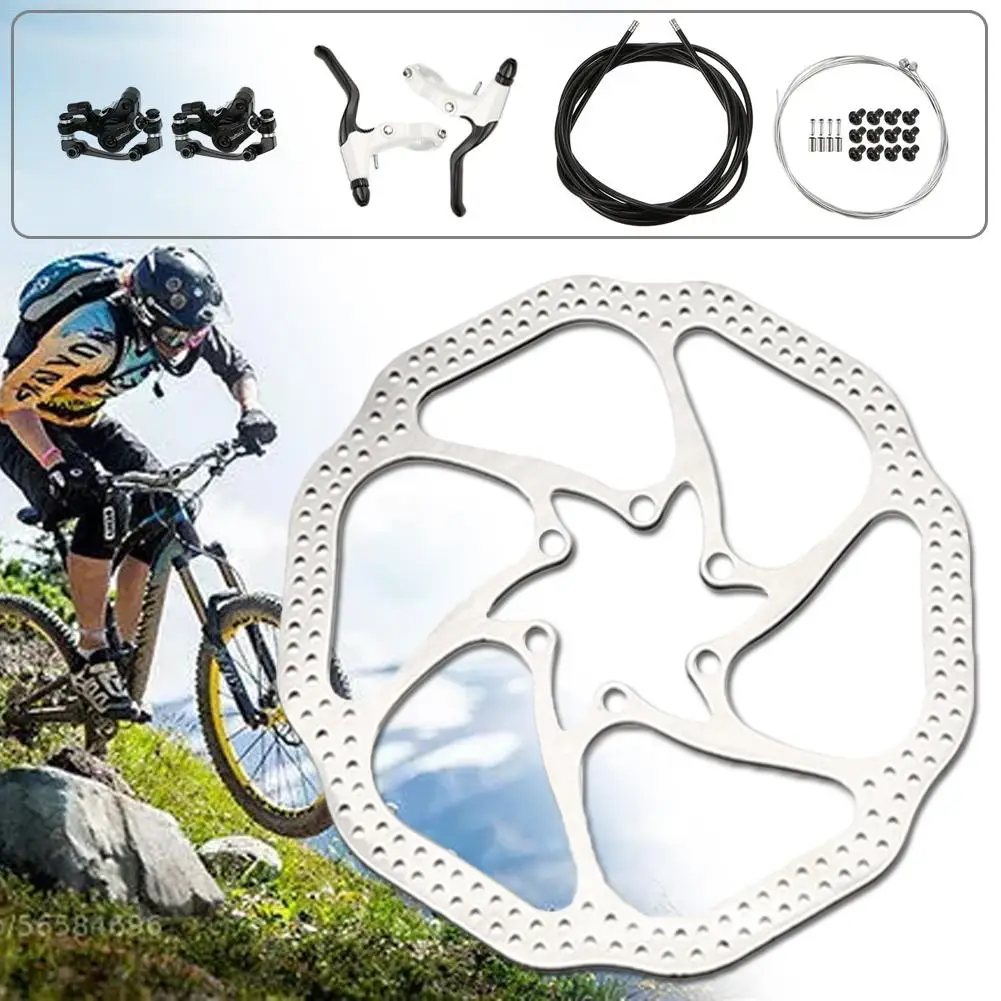 Режим велосипед гидравлический тормоз Комплект MTB велосипед масло нажимной диск тормозной набор передние и задние части велосипеда