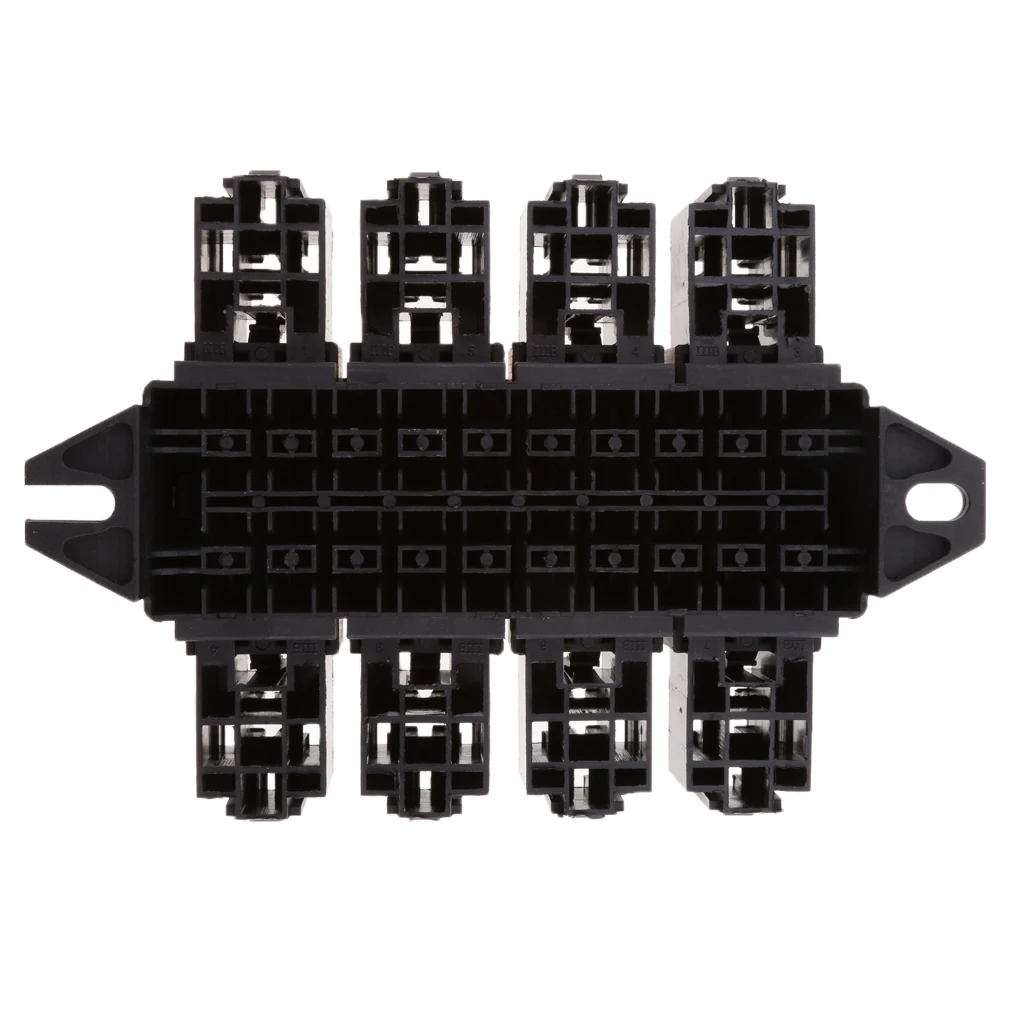 20 Way Circuit Blade Fuse Box Block 8 Relay Holder Spade Terminals Set