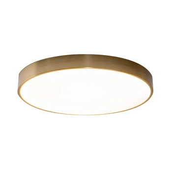 

Lukloy American Copper LED Ceiling Lamp Round Ultra-Thin LED Balcony Lamp Aisle Modern Minimalist Creative Brass Ceiling Lights