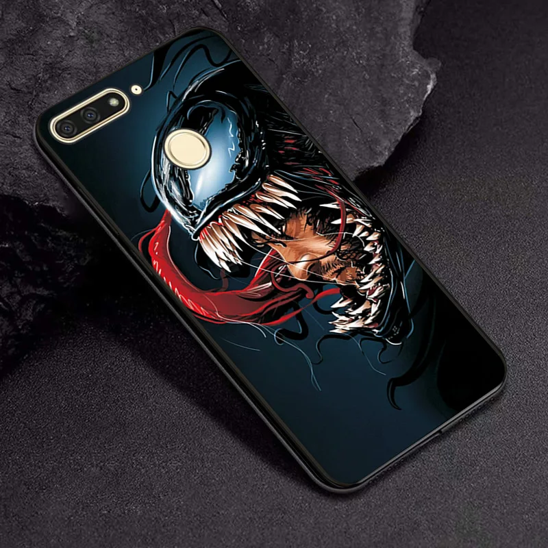 TPUBLK644 Чехол для телефона huawei Honor 7A DUA-L22 Русский черный чехол ТПУ Venom Мстители чехол для Honor 6C Pro 7C 8C 8S Honor 7X 8X 9X - Цвет: TPUBLK644