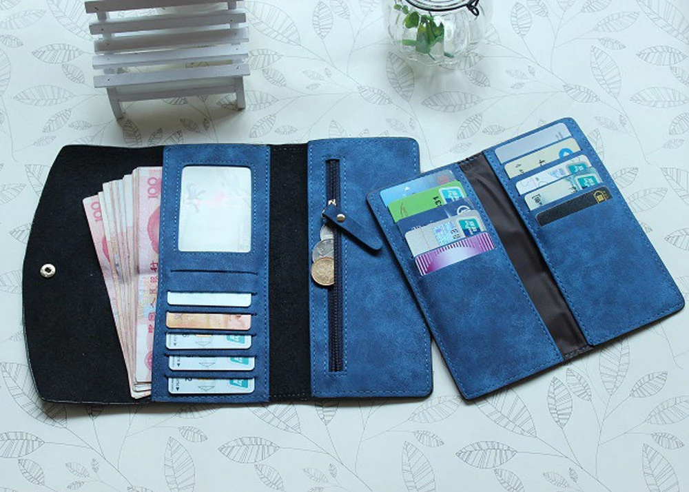 Women Wallets Lady Wristlet Handbags PU Long Money Bag Zipper Coin Purse Cards ID Holder Clutch Wallet Burse Notecase 813