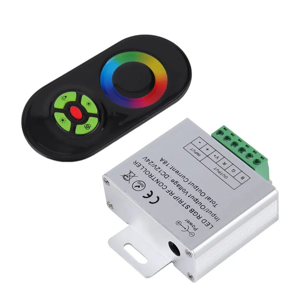 Черный Тачскриновый планшетный компьютер RGB контроллер DC12V 24V Беспроводной светодиодный пульт дистанционного управления RF сенсорный Панель светодиодный диммер RGB пульт дистанционного управления - Цвет: Черный