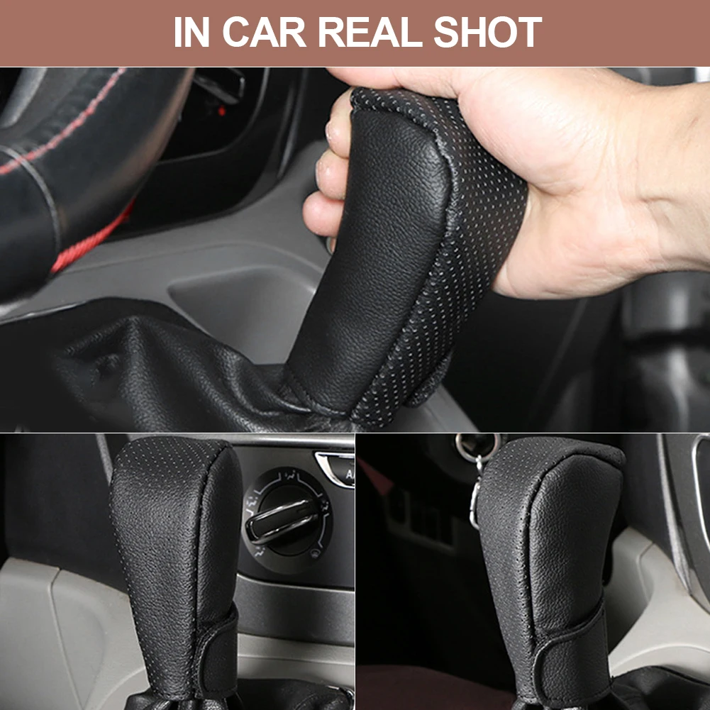Car Gear Shift Knob Cover Protector Universal Pu Leather Nonslip Car
