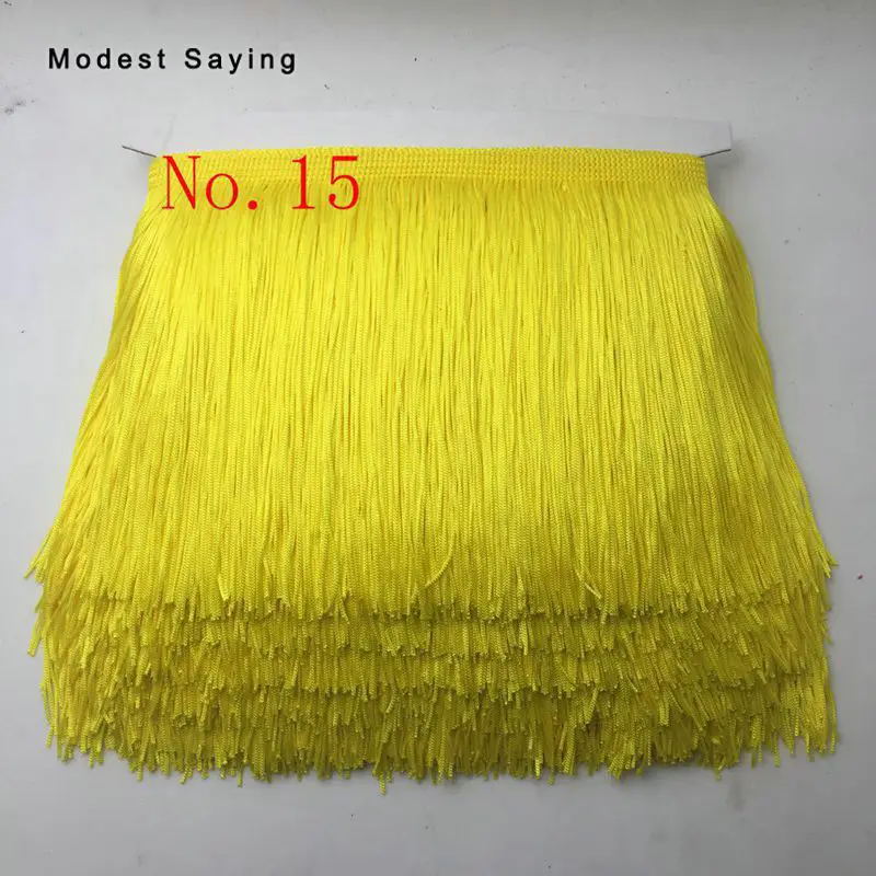 yellow 30 ярдов Золото 20 см кружевная бахрома отделка отделочная кисточка для DIY латинское платье вечерние аксессуары для одежды кружевная лента - Цвет: yellow