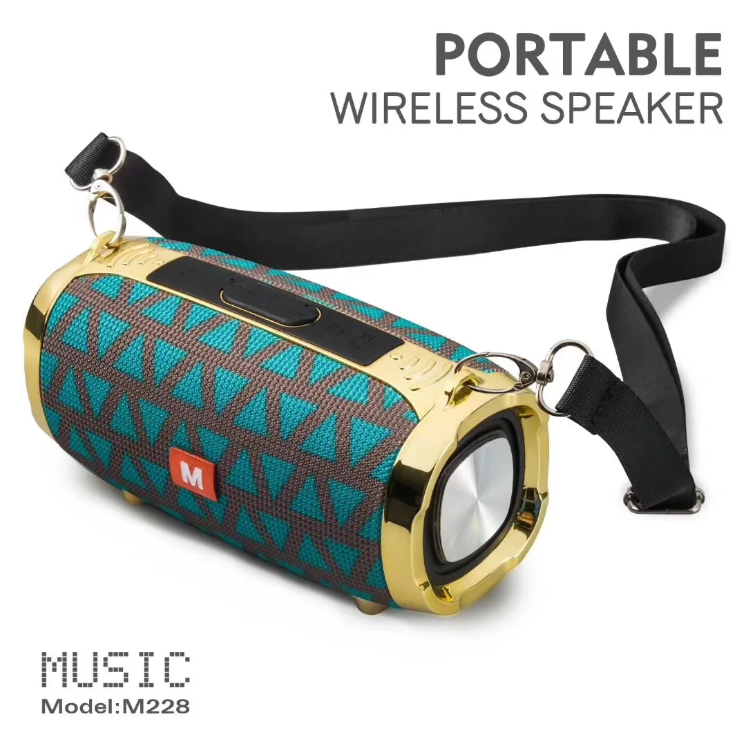 M228 Bluetooth колонки с ремешком открытый портативный громкоговоритель стерео Hifi звуковая коробка с микрофоном громкой связи для телефона TF USB MP3