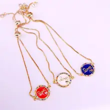 12 шт., Золотая Эмаль Круглый соединитель звено цепи Девушки Женщины моды браслет Шарм ювелирные изделия