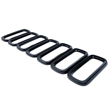 

Black 7Pcs ABS Front Grill Grille Inserts for Jeep Renegade 2015-2017